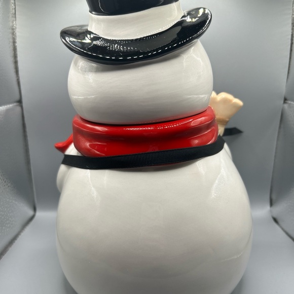 Rae Dunn FROSTY THE SNOWMAN 11” Christmas Canister Cookie Jar BRAND NEW - Picture 3 of 5